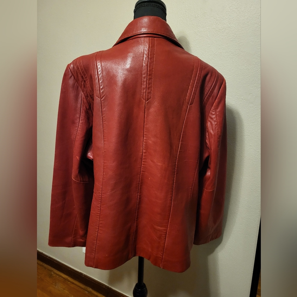 Avanti red leather jacket 3XL - Picture 2 of 9